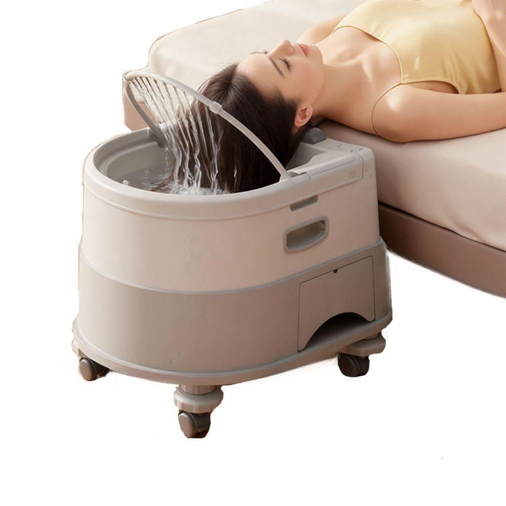 이동식 샴푸대 간이 두발 세면대 임산부 어르신 누워서샴푸 고정식 그레이 - 상품 이미지