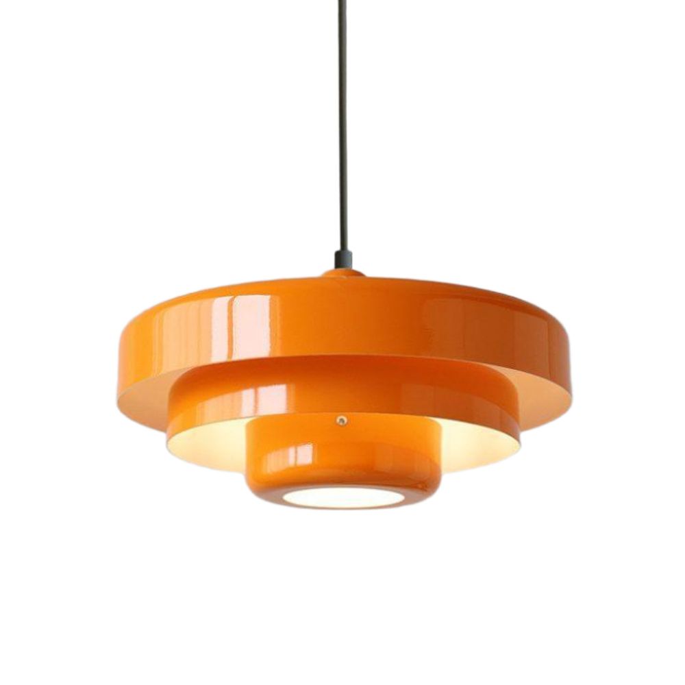 모던 천장등 미니멀 컬러 식탁등 천장 펜던트등 다이닝 오렌지 레드 35x21cm-웜 16W - 상품 이미지