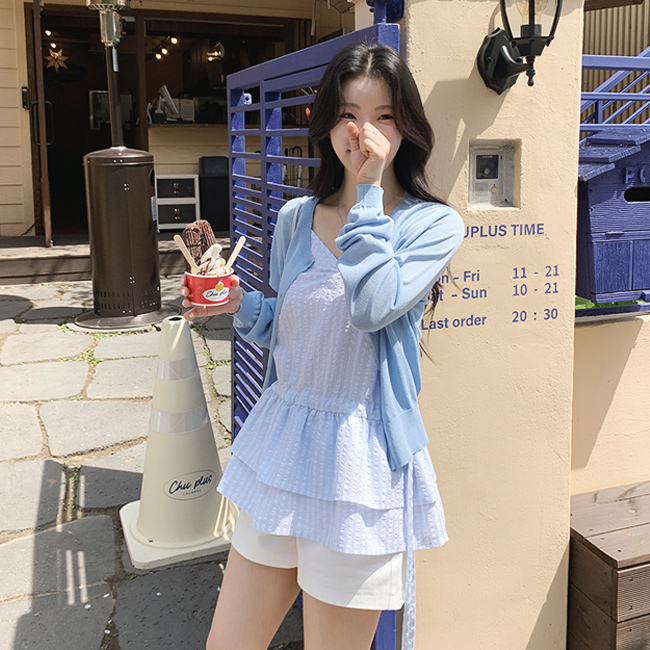 여름가디건 썸머 여성 니트 긴팔 시스루 라운드넥 마렌라운드 가디건 - 13color - 상세 이미지 2
