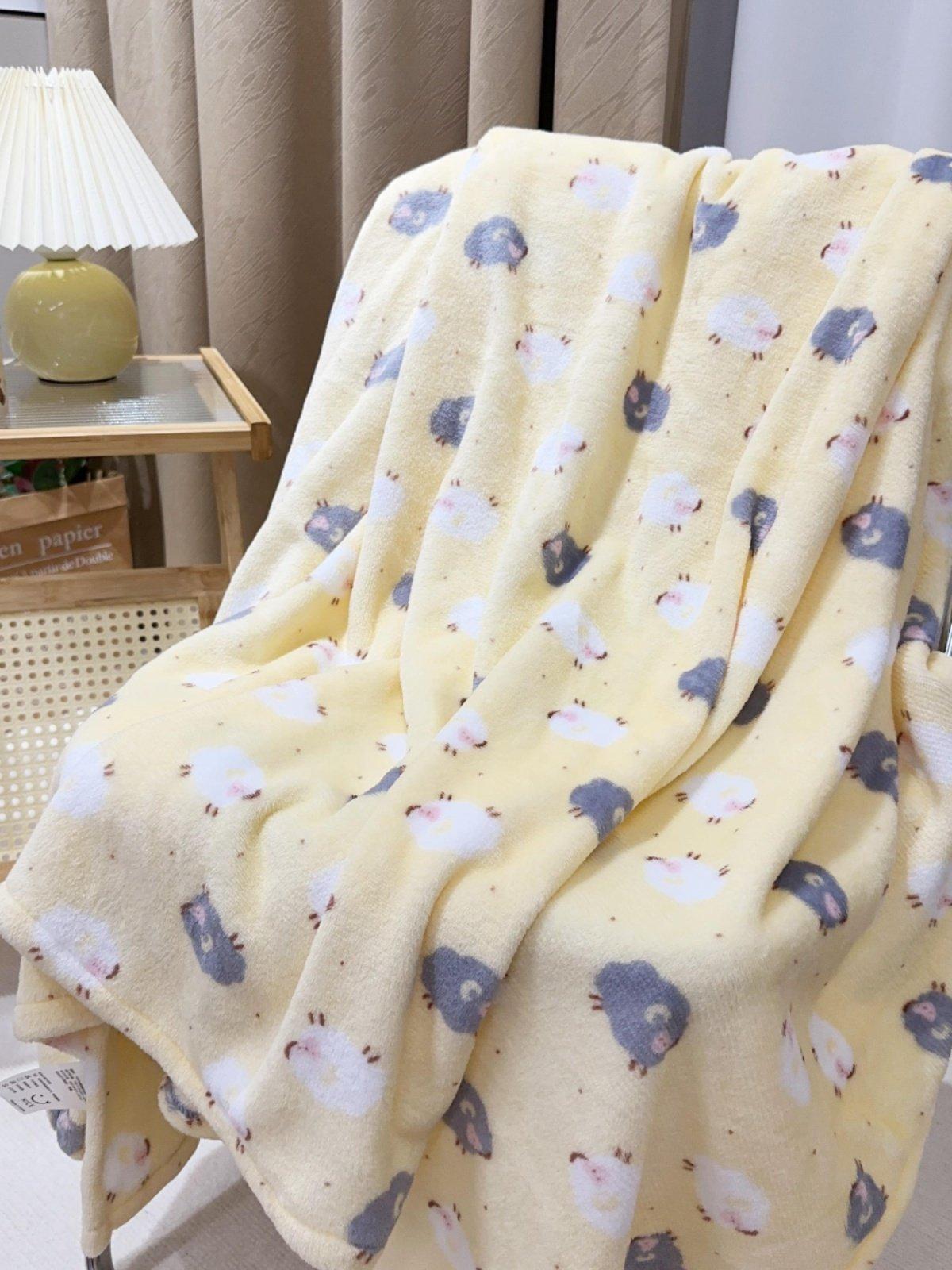 판다 담요 극세사 다운 이불 겨울 캐릭터 블루 폴라 베어 80x100cm (다리 덮개 담요) - 상세 이미지 4