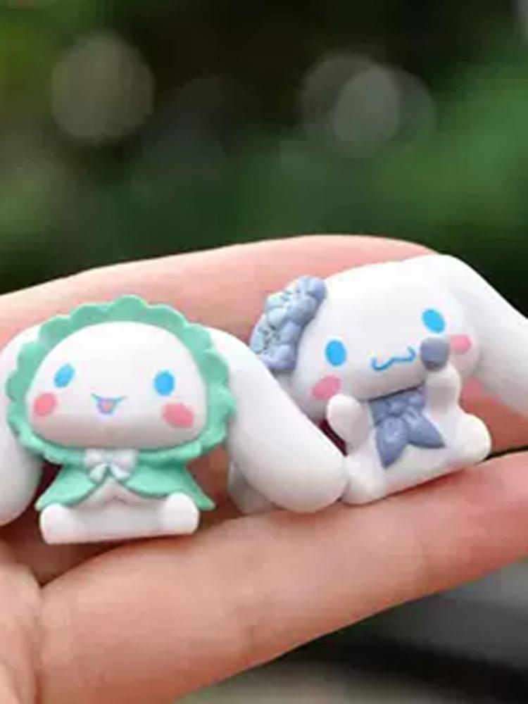 시나모롤 피규어 수영링 블라인드 박스 소녀 책상 장식 5개 세트 봉투포장 3cm 대형 귀 강아지 시리즈 - 상세 이미지 5
