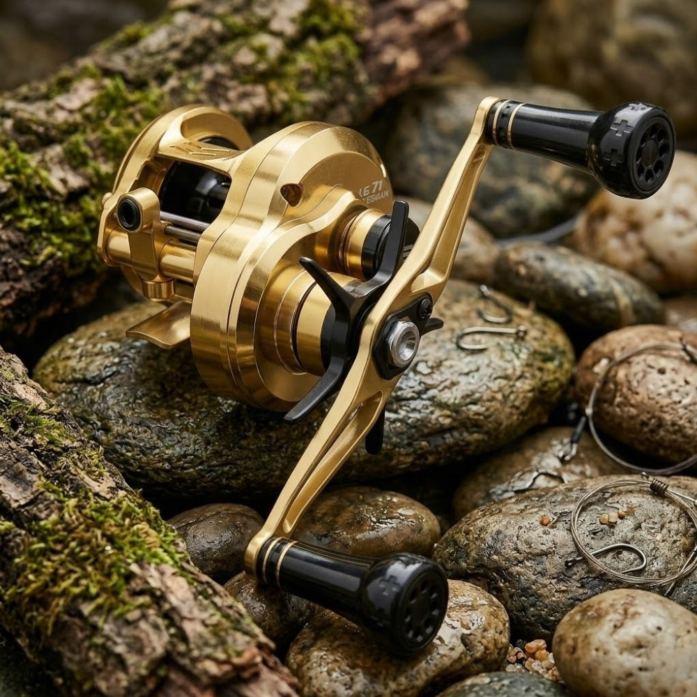 크레만 25 신형 리틀 자이언트 LG 장구통 베이트릴 바다 선상 낚시 릴 실버 지깅 우핸들 - 상품 이미지
