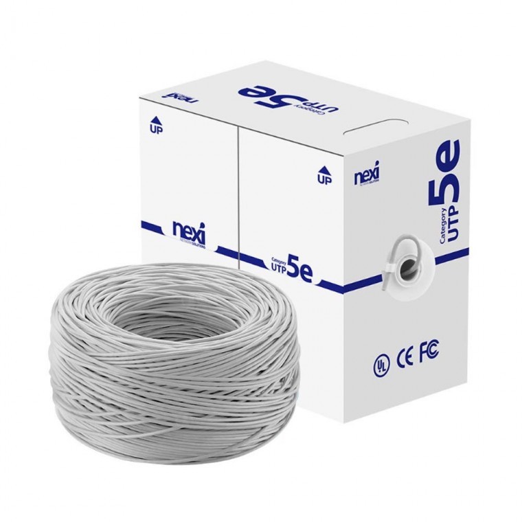 CAT 5E UTP 랜케이블 박스 300M 그레이 전선규격 24AWG 노트북 PC 컴퓨터 공유기 1GBPS 이더넷 전송 - 상품 이미지