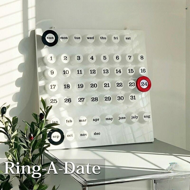 링어데이트 평생 만년달력 북유럽 모던 벽걸이 탁상 Ring-A-Date 캘린더WP-77WH - 상품 이미지