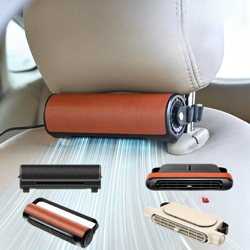 차량용 서큘레이터 좌석 헤드레스트 거치 인조가죽 등받이 통풍 바형 USB 시원한 저소음 - 상세 이미지 3