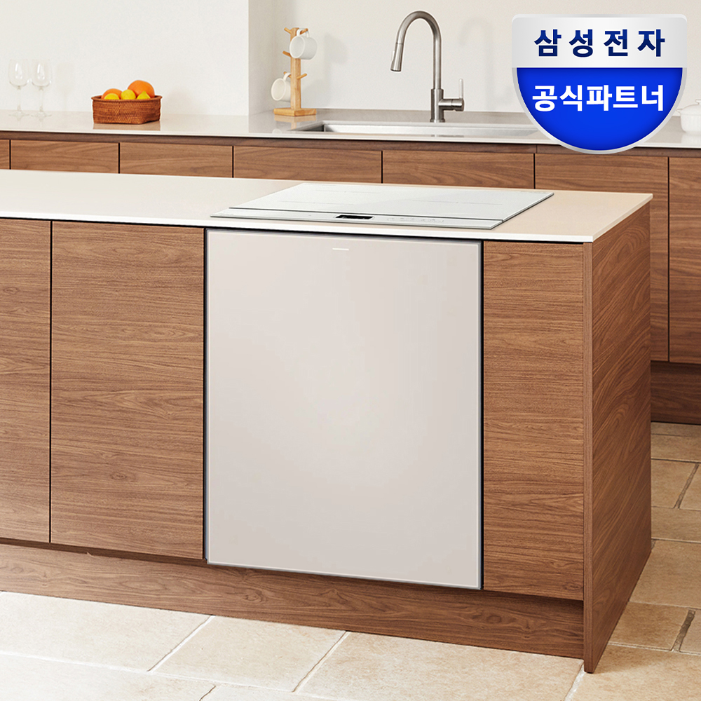 삼성 비스포크 14인용 열풍 AI 히든 식기세척기 필터내장형 색상선택+3구 화이트 인덕션 - 상품 이미지