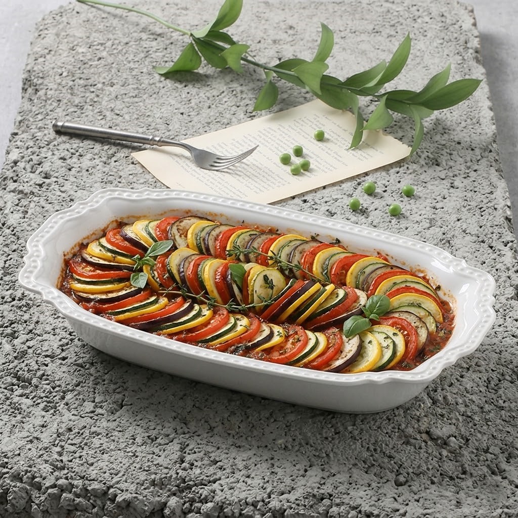 시크릿 오븐 그릇 오븐용 대형 큰 라자냐 라따뚜이 샐러드 접시 37cm, 중 - 상품 이미지