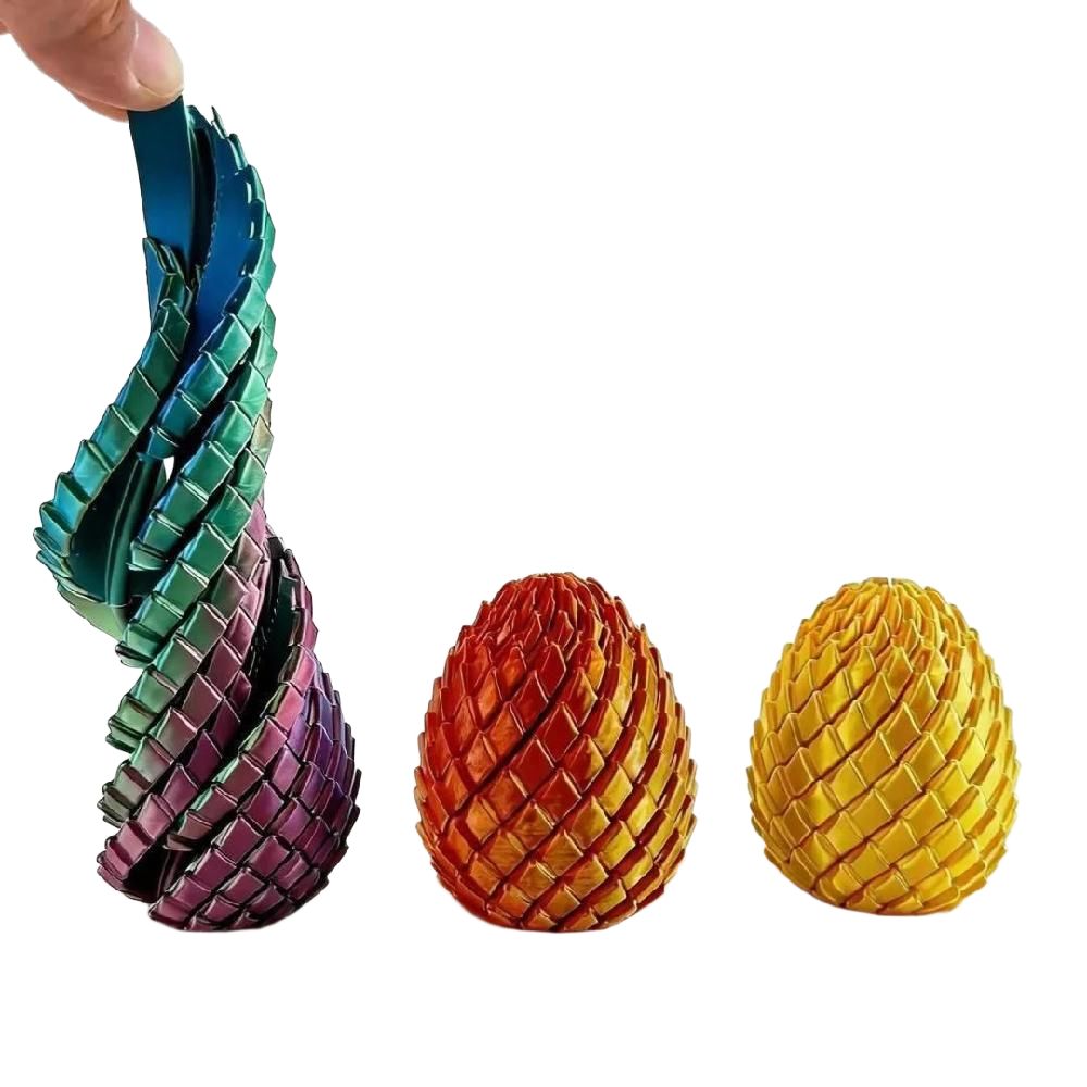 드래곤에그 피젯스피너 3D 프린팅 에그 장난감 스트레스 드래곤 에그 골드 4.8x4.8x5.7cm - 상품 이미지
