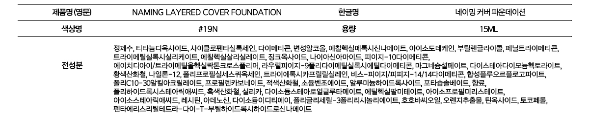naming layered cover foundation mini korean