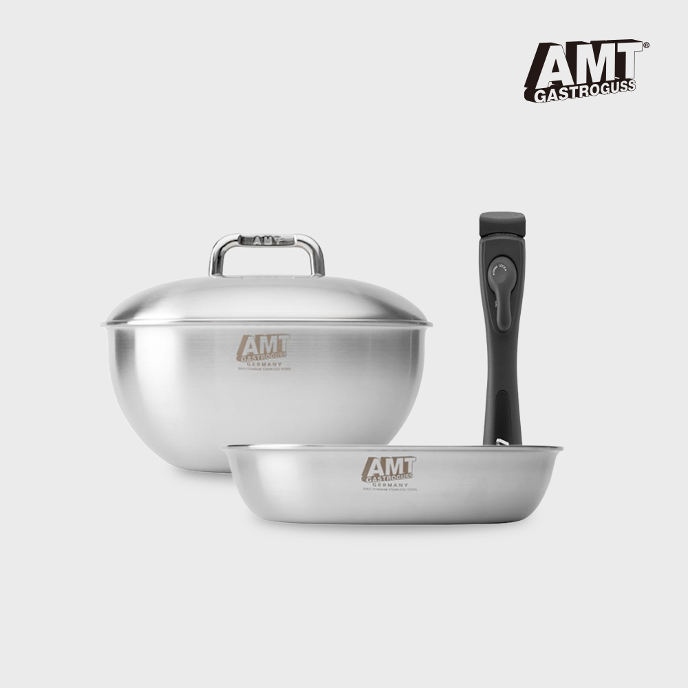 AMT 굿핸즈 마스터 2종 하프세트 (2size 택1+멀티손잡이)  + 사은품 미니 스파츄라 - 상품 이미지