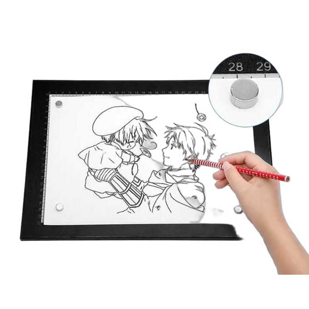 LED 드로잉보드 패드 필사용 백라이트 패널 발광 노트 A4+플러그 - 상품 이미지