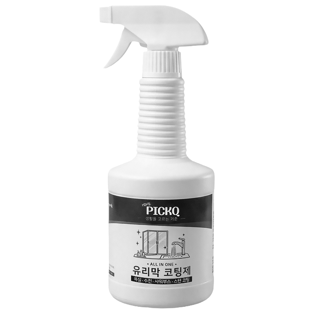 홈픽큐 유리막코팅제 600ml 욕실 샤워부스 거울 창문 유리 발수코팅 싱크대 스텐 광택 - 상세 이미지 3