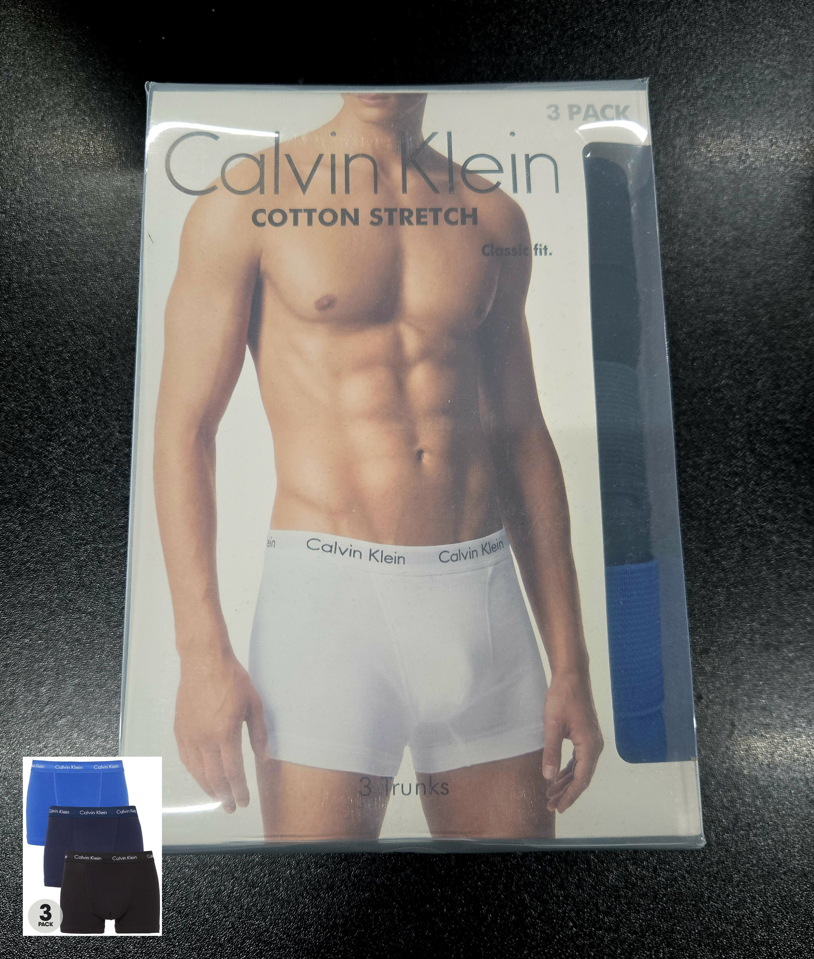 [정품수입] Calvin Klein 남성 코튼 스트레치 드로즈 3종세트