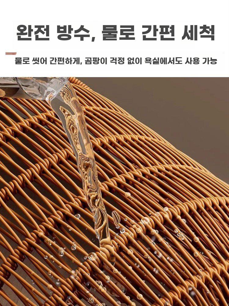 라탄 세탁바구니 빈티지 세탁 빨래통 엔틱 수납함 바구니 수납상자 35x23x17cm - 상세 이미지 5