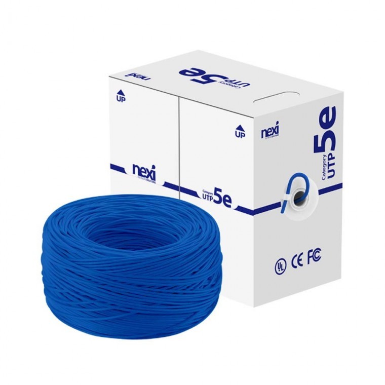 CAT 5E UTP 랜케이블 박스 300M 블루 전선규격 24AWG 노트북 PC 컴퓨터 공유기 1GBPS 이더넷 전송 - 상품 이미지