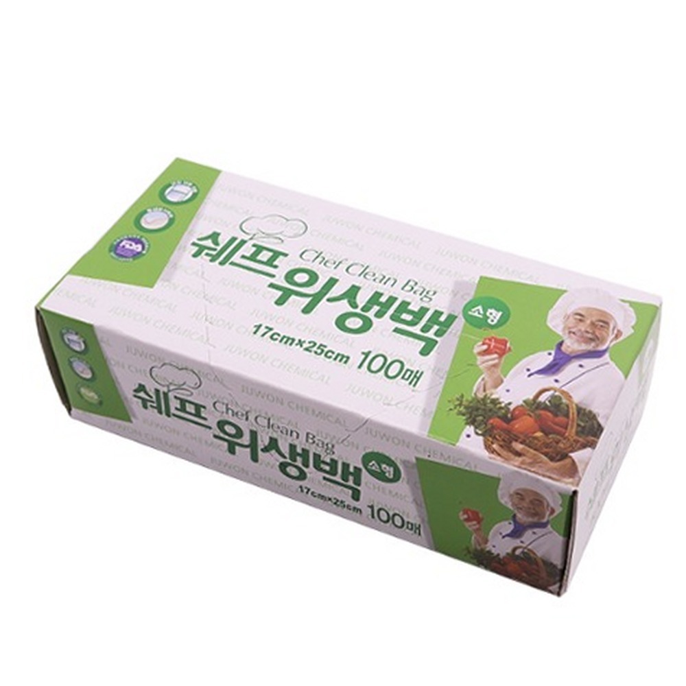 투명다용도보관비닐봉투 소형음식물포장투명봉투 소분용식자재보관크린백 17x25cm 100매입 - 상품 이미지