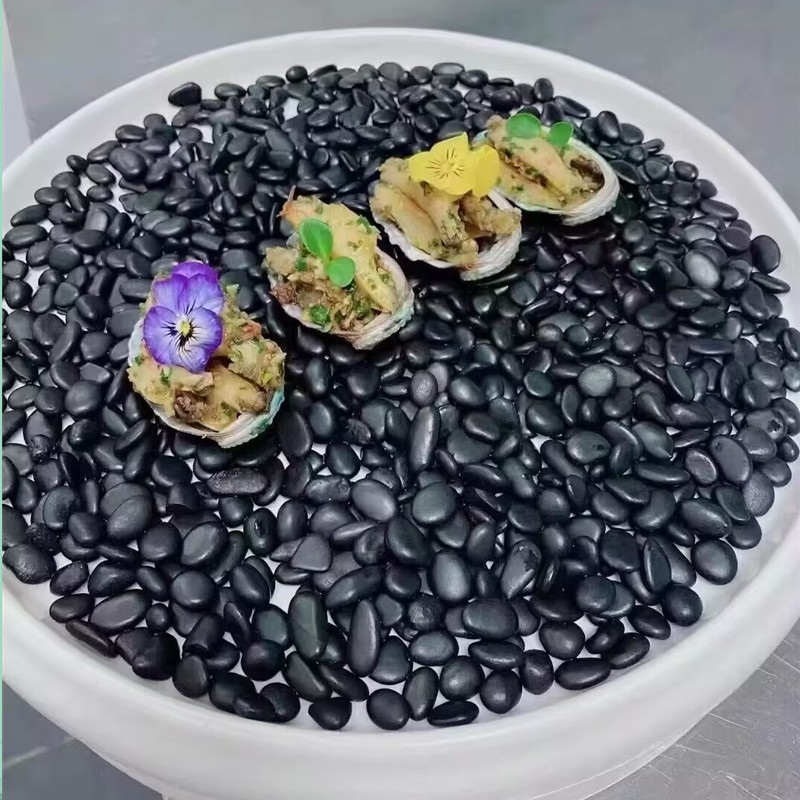 돌 분갈이 원예용 최고급 자연석 고광택 검은색 조경용 돌 자갈 실내외 데코 인테리어 정원 - 상품 이미지