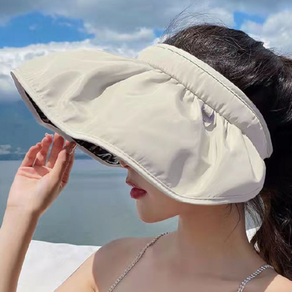 러닝선바이저 여성창모자 햇볕차단모자 머리띠썬캡 창넓은썬캡 - 상세 이미지 3