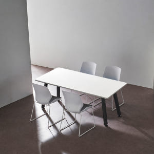 티에스퍼니처 퍼스 말발굽 회의테이블 책상 1800x900mm, 화이트+화... 솔직 후기 | 실제 배치 사진 포함 - 상품 이미지 3