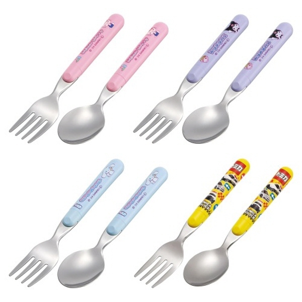 스케이터 캐릭터스텐레스 스푼포크세트 2p 14cm 어린이수저세트 유아커트러리 캐릭터식기 - 상품 이미지