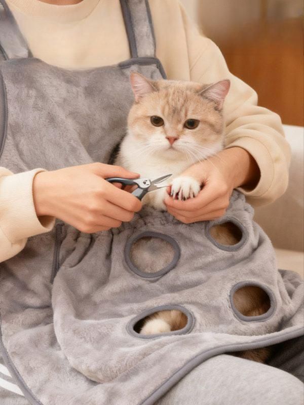고양이포대기 앞치마 고양이 발톱깎기 캥거루 주머니 여름용 - 상세 이미지 3