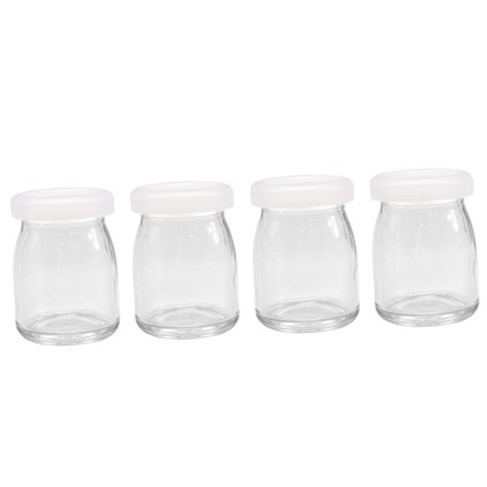 밀봉형소스용미니우유병 투명소분용다용도유리용기 소량샘플병소형유리병 100ml 4개입 - 상품 이미지