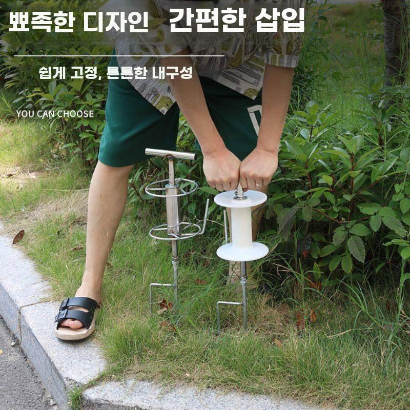 농약줄 호스 가이드 꼬임방지기 말뚝 약줄 릴 거치대 아연도금 파이프 - 상세 이미지 5