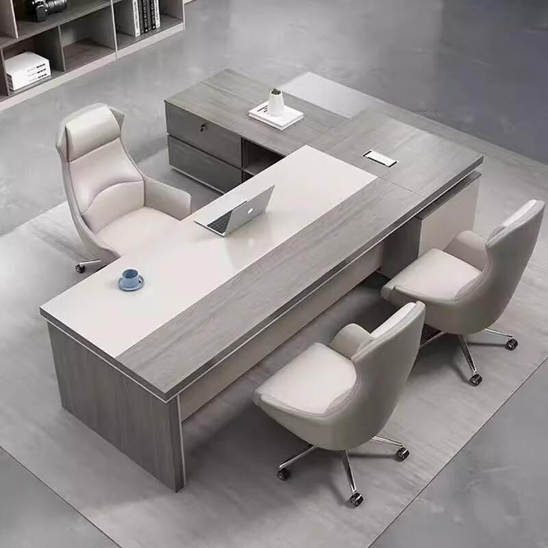 사장실 책상 CEO 모던 데스크 임원 대표 서재 고급 테이블 1.6x0.8m (캐비닛X) - 상세 이미지 3