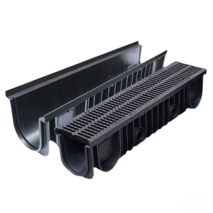 HDPE 배수 U자형 수로 플라스틱 수로 선형 조립식 배수로 - 상품 이미지