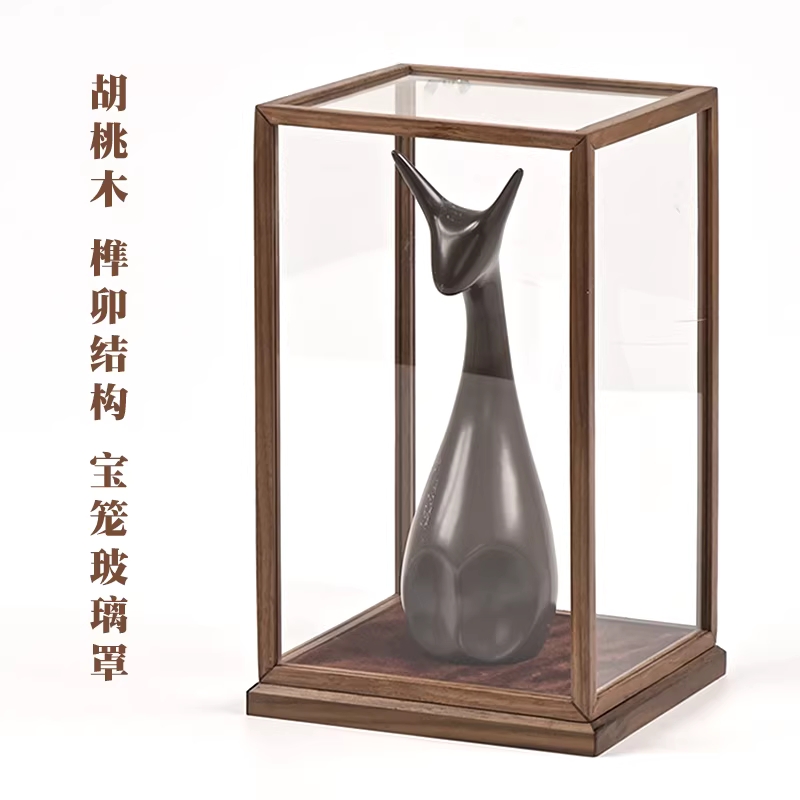 우드 쇼케이스 빈티지 진열장 유리 빵 수납장장식품 12x12x17 - 상세 이미지 4