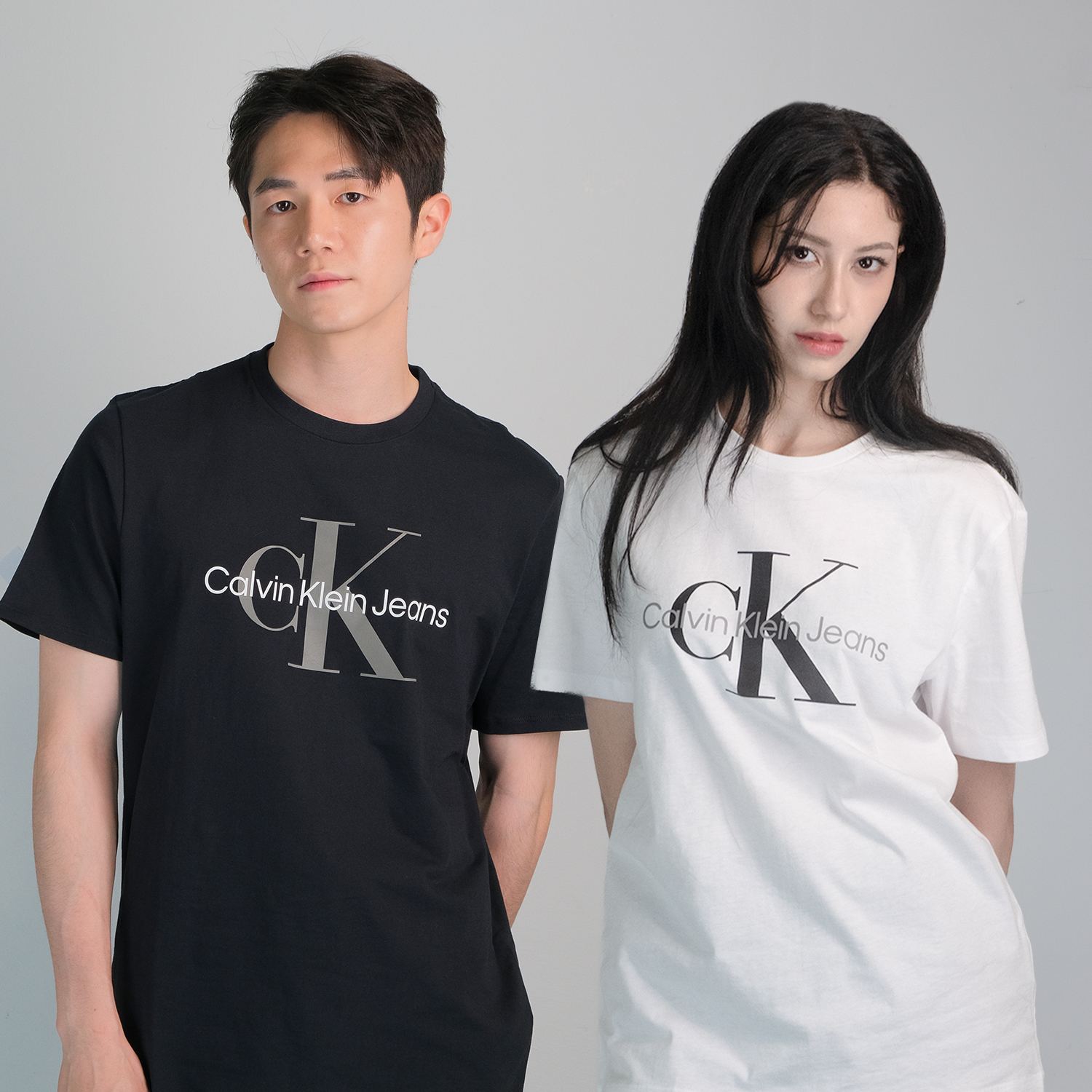 캘빈클라인 S/S 모노그램 크루넥 티셔츠 - 상품 이미지