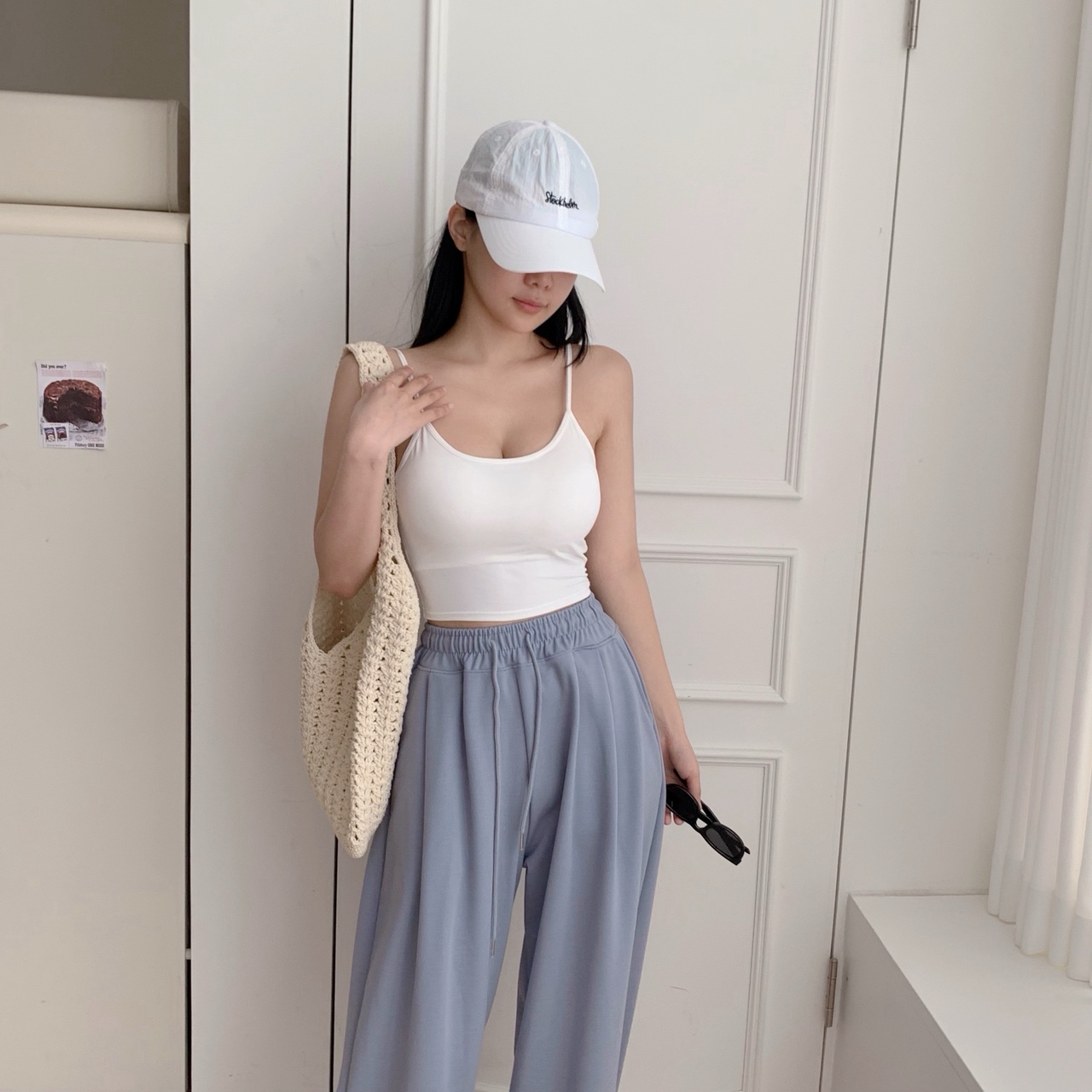 여성 여름 노와이어 물놀이 워터밤 페스티벌 끈 런닝 캡 내장 나시 6color - 상세 이미지 4