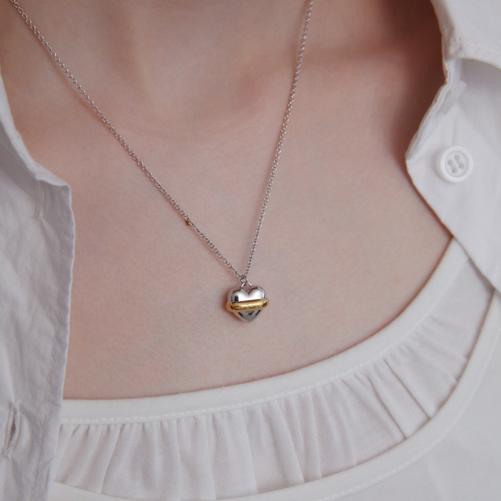 [바이이에르] Heart dessert macaroon necklace (Combi) BH6N36621CB500