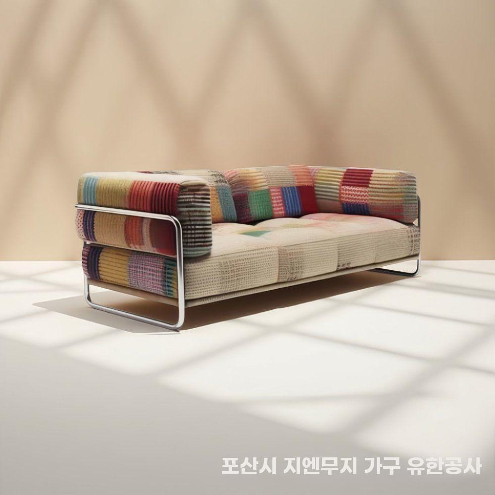 모던 패브릭소파 컬러 디자인 쇼파 북유럽 라운지 소파 비비드 2인 150x80x75 - 상세 이미지 4