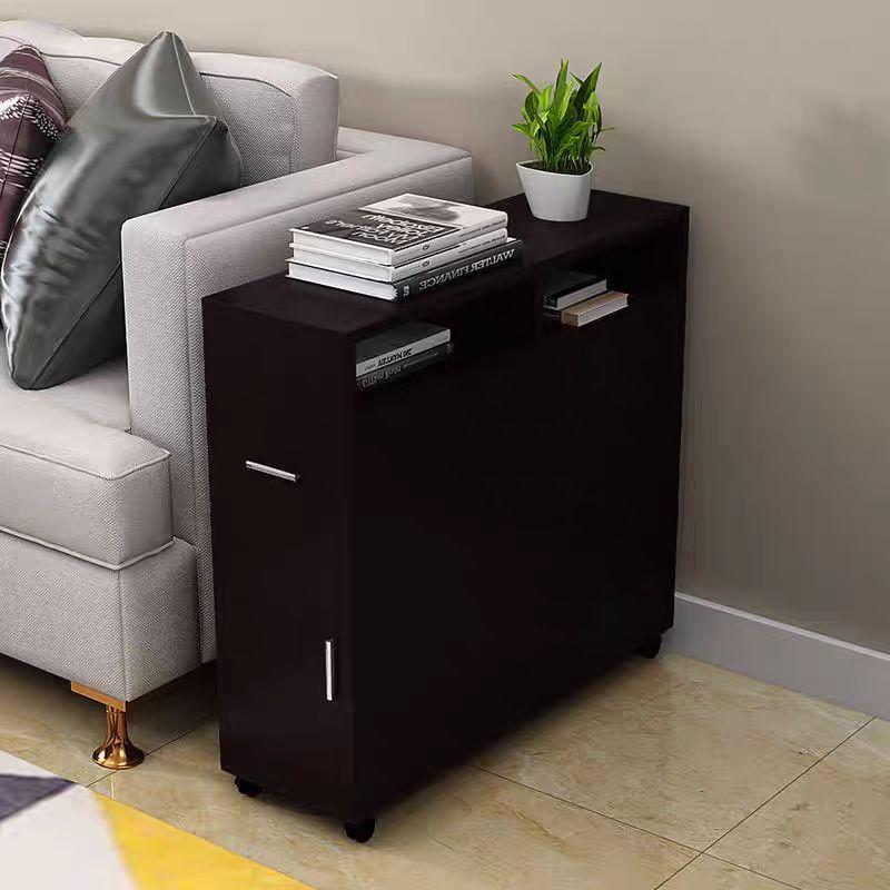 쇼파 사이드 테이블 슬라이딩 틈새수납장 폭좁은 200 라이트월넛 20x60x70 - 상세 이미지 4