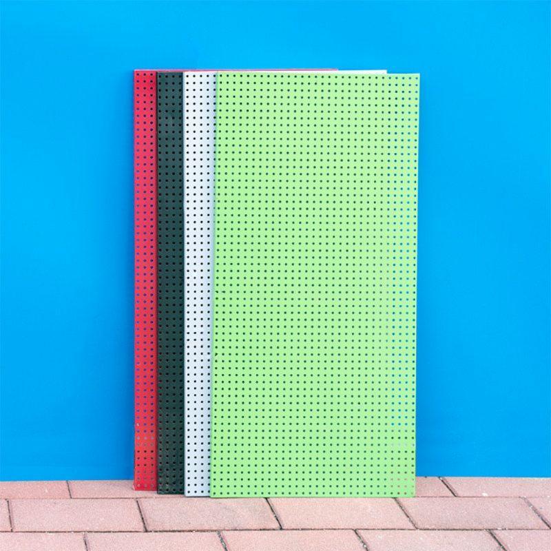 컬러 타공보드 타공판 펀칭 보드 후크 구멍 선반 스탠드 98x48cm 흰색 16mm 구멍 - 상세 이미지 4