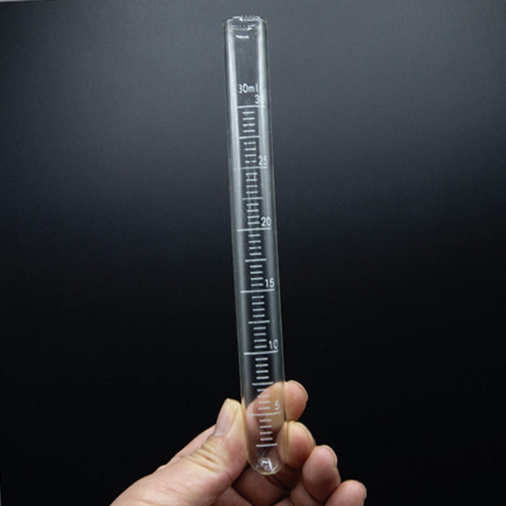 유리재질초등과학시험관 투명용기중등과학실험관 실험도구눈금관 30ml - 상품 이미지