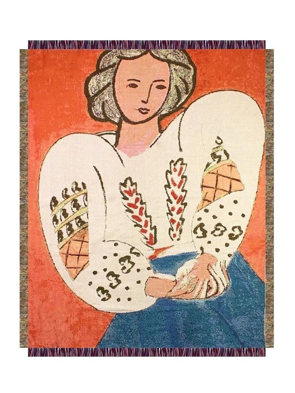 유화 태피스트리 야수파 명화 담요 커버 블랭킷 벽걸이 장식 A 130x160cm - 상세 이미지 5
