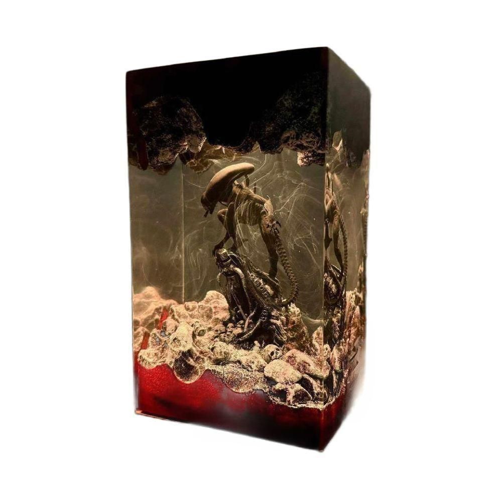 심해 외계인 모형 수중 에일리언 무드등 조명 장식품 웜라이트 12x6.5cm - 상품 이미지