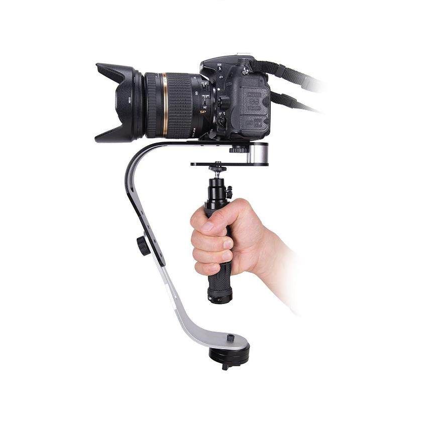 캠 거치대 액션캠 DSLR 카메라 핸드헬드 핸들 짐벌 블랙 - 상세 이미지 3