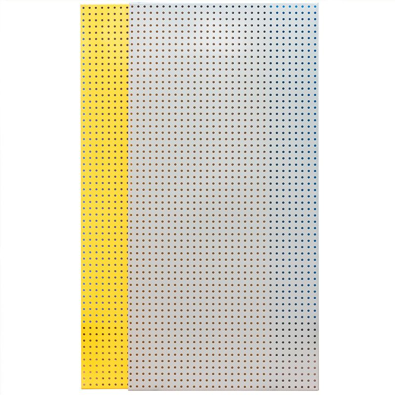 컬러 타공보드 타공판 펀칭 보드 후크 구멍 선반 스탠드 98x48cm 흰색 16mm 구멍 - 상세 이미지 5