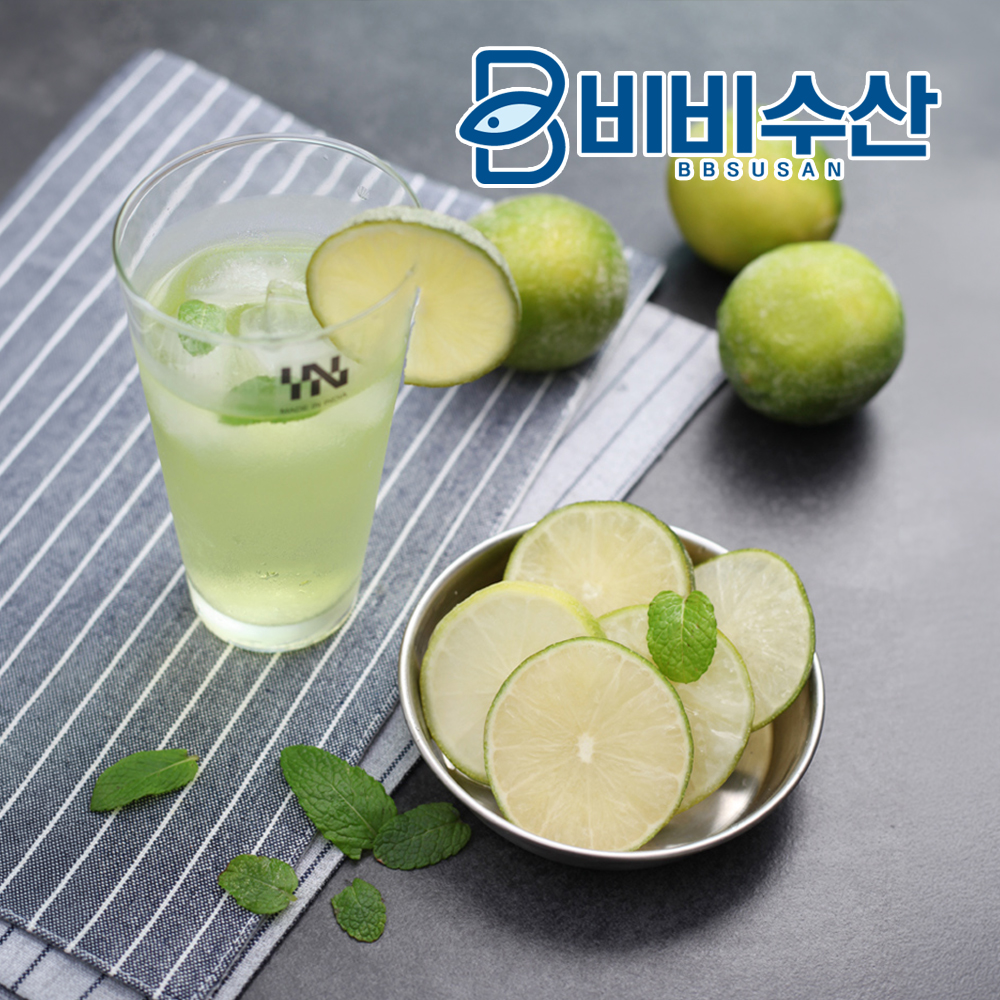 냉동 라임 슬라이스 500g 모히또 에이드 하이볼 열대과일 - 상품 이미지