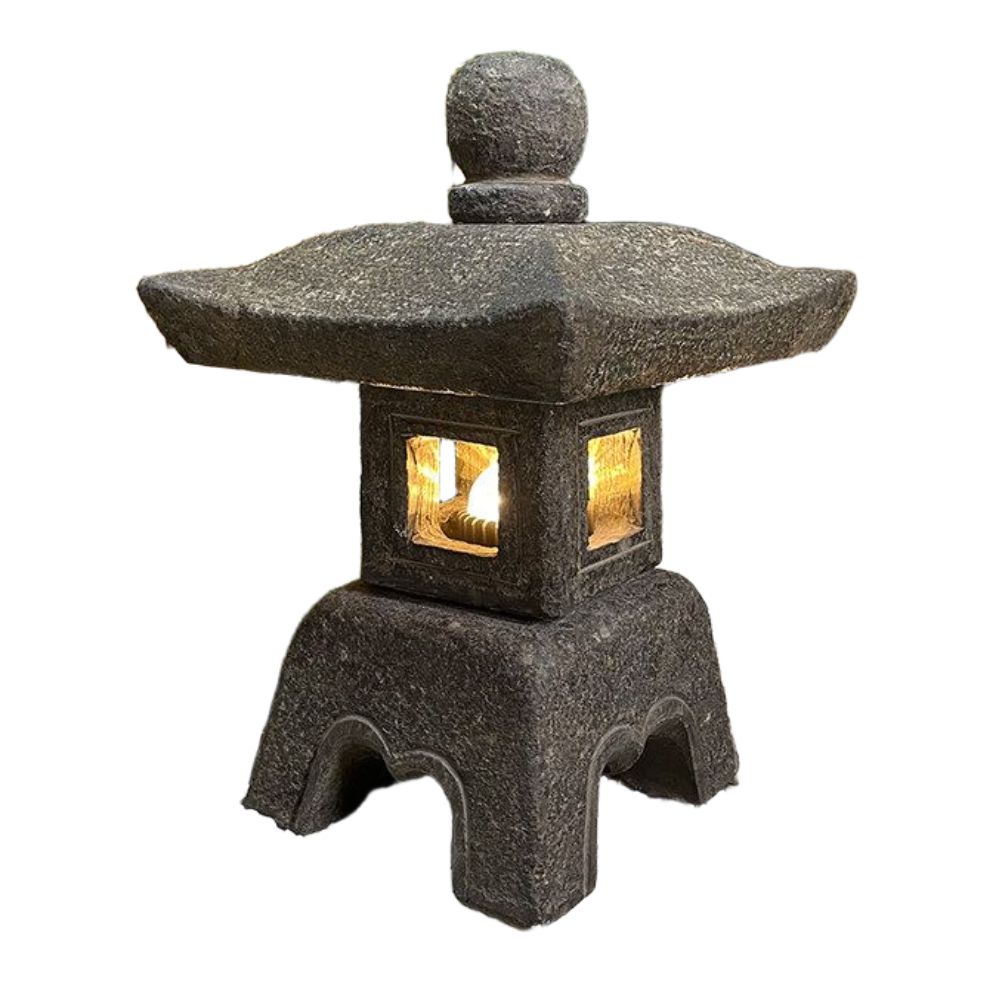 야외 석등조명 돌탑 정원등 전통 석탑 화단 조명 잔디등 높이 35cm 전원 B모델 - 상품 이미지