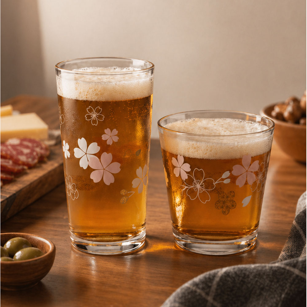 일본 도요사사키 사쿠라 한입 맥주 사케잔 150ml - 상품 이미지