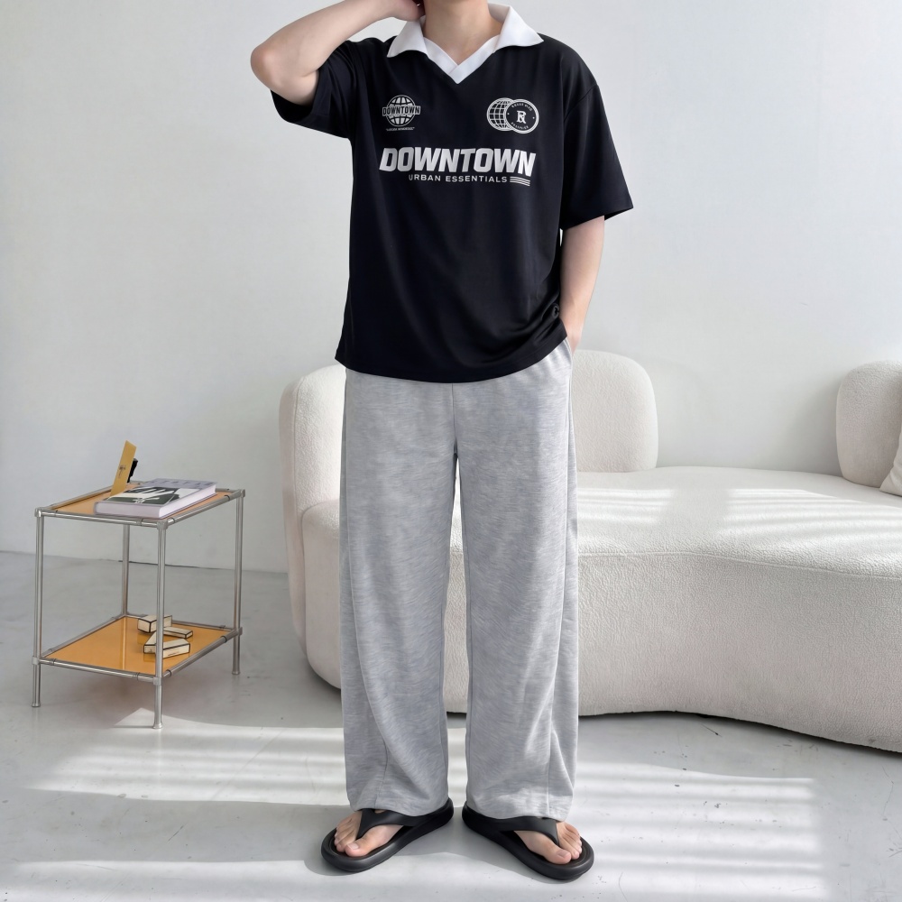 1+1 여름 와이드 벌룬 남자밴딩팬츠 항아리 편한 에어메쉬 통바지 - 상세 이미지 3