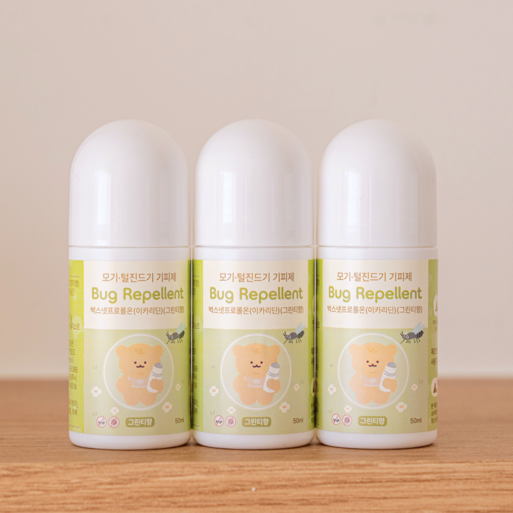 아가드 아기 모기기피제 진드기 벌레 퇴치제 벅스넷프로롤온 이카리딘 그린티향 50ml 볼타입 이미지 6