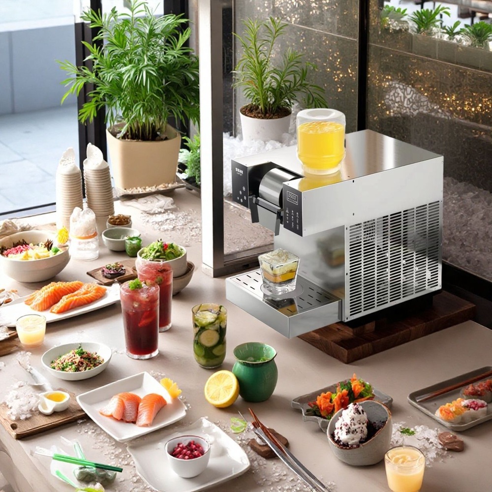 눈꽃빙수기 팥빙수기계 업소용 슬러시 제빙기 X-320 다이얼 450w 80kg - 상세 이미지 2