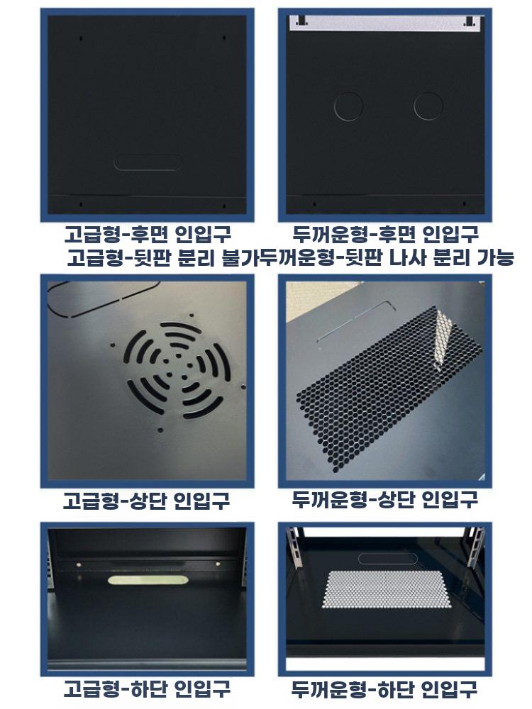 네트워크캐비닛 철제 통신 서버랙 전산실 서버 케이스 18U (1m 600x600) 이미지 6
