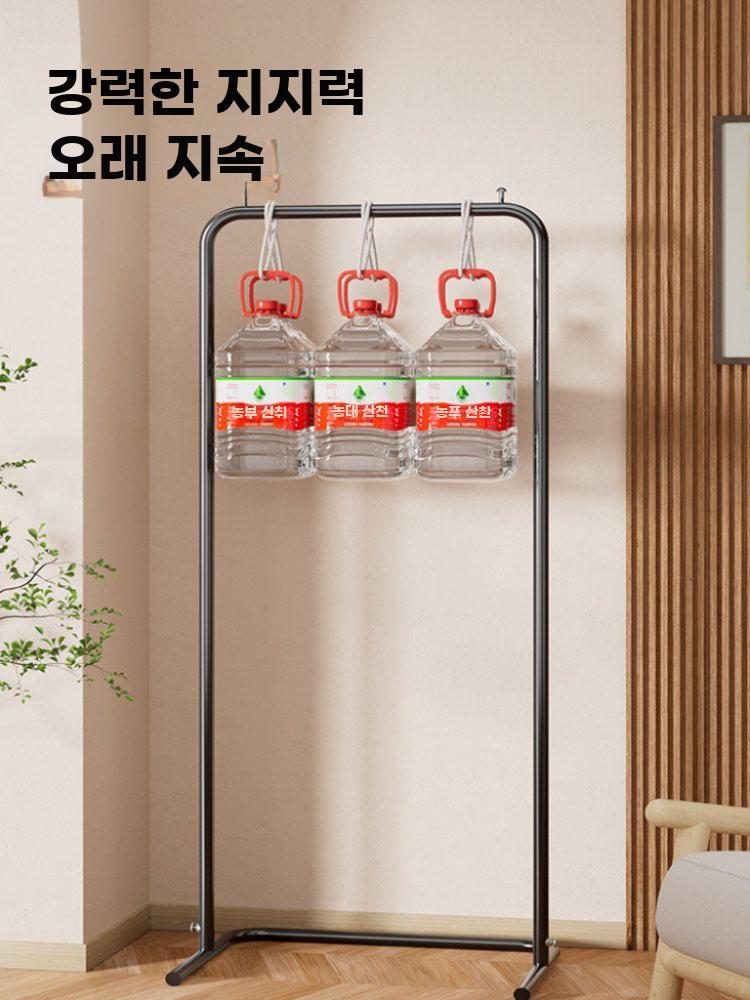 철제 옷걸이스탠드 미니멀 행거 슬림 틈새 코트랙 드레스룸 40x130 골드 - 상세 이미지 5