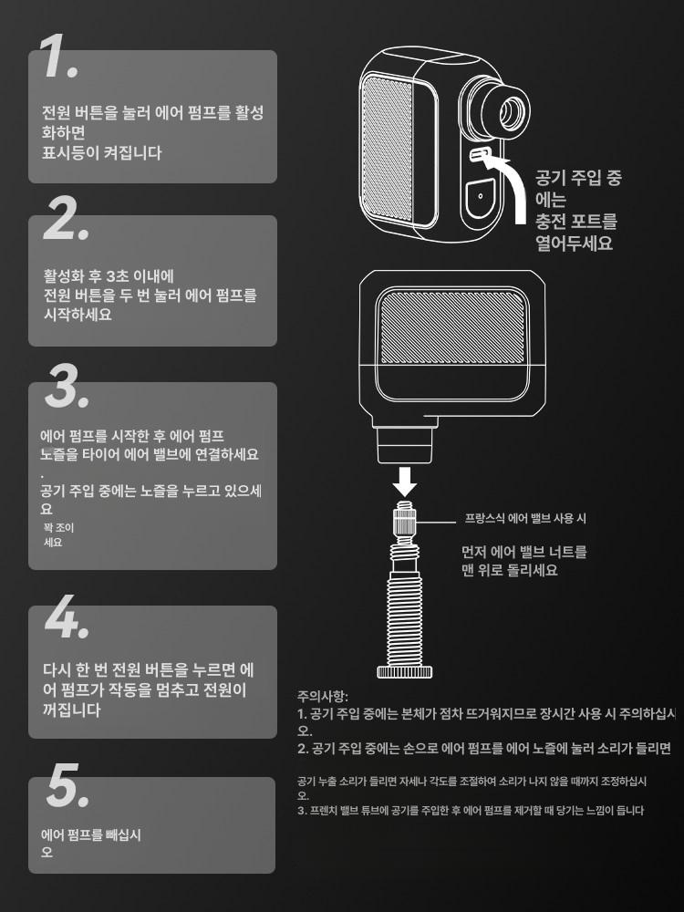 무선 전동 충전식 미니 에어펌프 휴대용 충전전동드릴 가드 전면 간편휴대 차량 보관 이미지 6